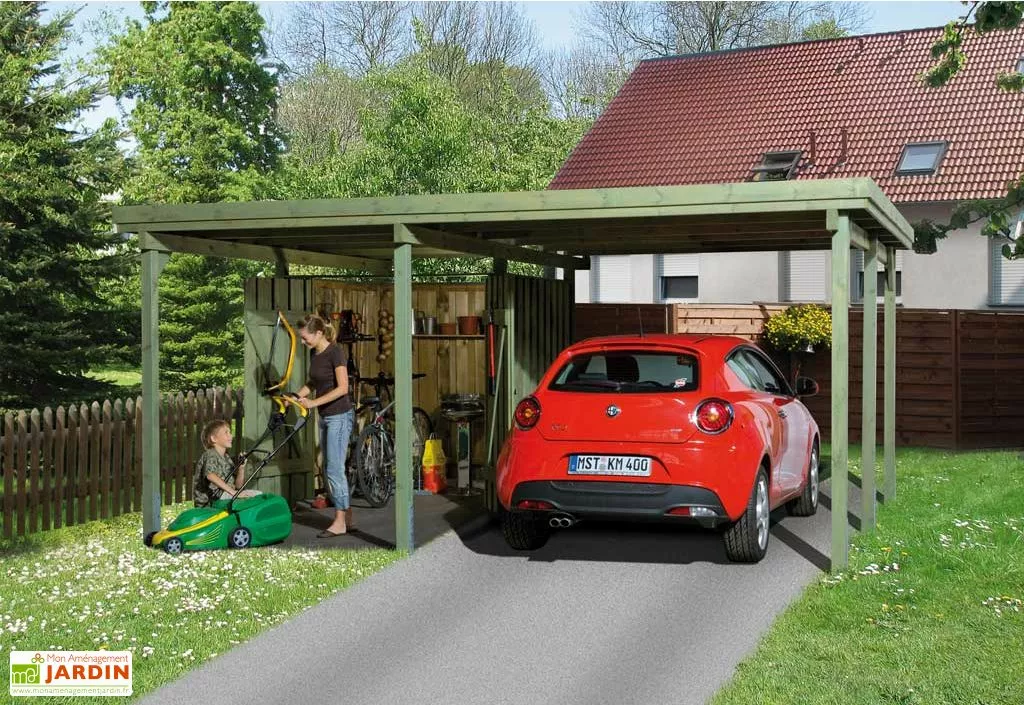 Weka Carport En Bois PLUS (5x4) 4 Weka Carport En Bois PLUS (5x4) – Image 2