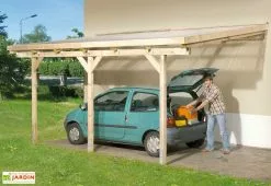 Weka Pergola Bois Adossée Couverte 3x5 Toiture PVC - 514 X 306 Cm