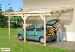 Weka Pergola Bois Adossée Couverte 4x3 Toiture PVC - 424 X 306 Cm