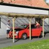 Weka Pergola Bois Adossée Couverte 3x7 Toiture PVC - 704 X 306 Cm