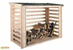 Jardipolys Abri Range-Bûches En Bois 4 Stères 234x125x169/181cm