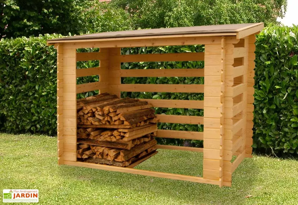 Habrita Abri-bûches Extérieur En Bois Brut 236 X 119 X 167 Cm 3 Habrita Abri-bûches Extérieur En Bois Brut 236 X 119 X 167 Cm
