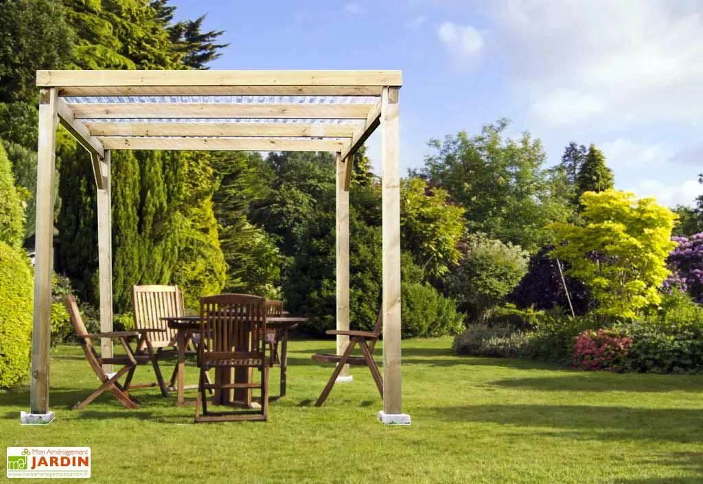 Habrita Tonnelle Autoportée Carport En Bois Autoclave Toit Plat 200x200cm 3 Habrita Tonnelle Autoportée Carport En Bois Autoclave Toit Plat 200x200cm