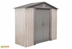 Givex Abri De Jardin En Acier Galvanisé 2,5 M² (Pls Coloris) -Abri et rangement boutique abri jardin acier galvanise 2m imitation bois 1