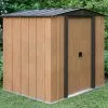 Spacemaker Abri De Jardin En Acier Galvanisé Imitation Bois Woodlake - 2,93 M² -Abri et rangement boutique abri jardin acier galvanise imitation bois 1