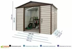 Yardmaster Abri De Jardin Acier Galvanisé Taupe Marron 376 X 303 Cm 11,39 M² 8 Yardmaster Abri De Jardin Acier Galvanisé Taupe Marron 376 X 303 Cm 11,39 M² -Abri et rangement boutique abri jardin acier galvanise marron beige 1012tbsl