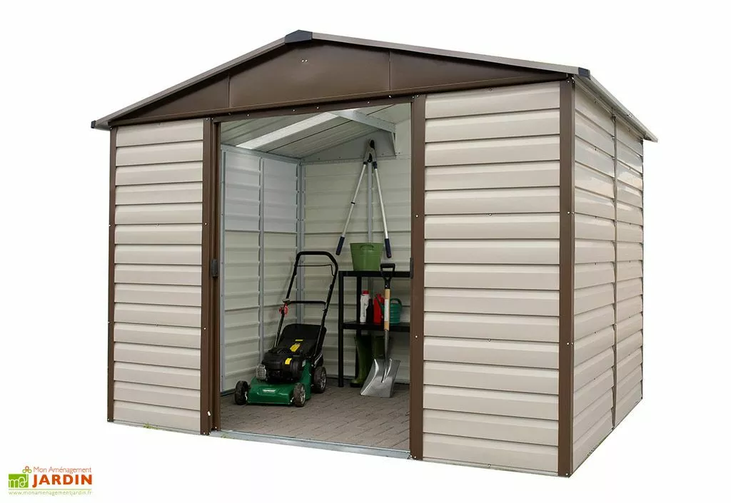 Yardmaster Abri De Jardin Acier Galvanisé Taupe Marron 376 X 303 Cm 11,39 M² 4 Yardmaster Abri De Jardin Acier Galvanisé Taupe Marron 376 X 303 Cm 11,39 M² – Image 2