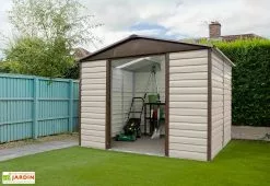 Yardmaster Abri De Jardin Acier Galvanisé Taupe Marron 376 X 303 Cm 11,39 M²