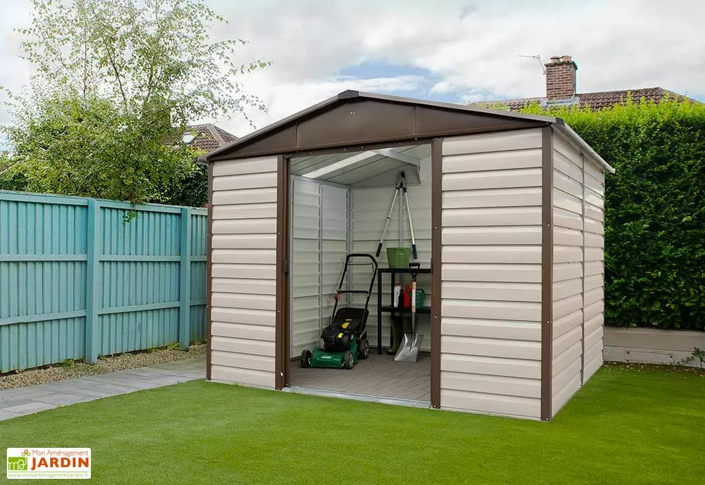 Yardmaster Abri De Jardin Acier Galvanisé Taupe Marron 376 X 303 Cm 11,39 M² 3 Yardmaster Abri De Jardin Acier Galvanisé Taupe Marron 376 X 303 Cm 11,39 M²