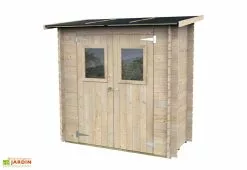 Alce Living Abri De Jardin Adossable En Bois De Pin Brut Hobby - 198 X 98 X 197 Cm