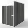 Easyshed Abri De Jardin Métal à Adosser 0,35 Mm – Gris Anthracite 3 M²
