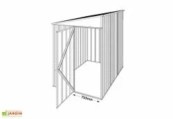 Easyshed Abri De Jardin Métal à Adosser 0,35 Mm – Gris Anthracite 3 M² -Abri et rangement boutique abri jardin adosse metal gris easyshed 3m2 2