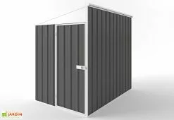 Easyshed Abri De Jardin Métal à Adosser 0,35 Mm – Gris Anthracite 3 M²