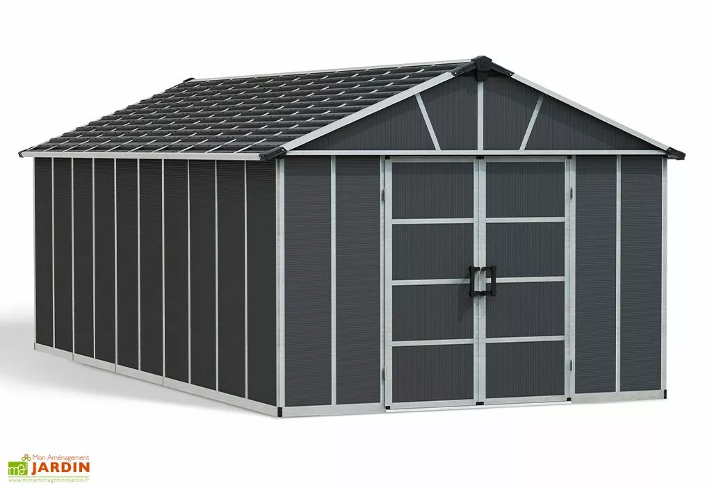Canopia Abri De Jardin En Polycarbonate Et Aluminium Yukon 20 M² - Gris 3 Canopia Abri De Jardin En Polycarbonate Et Aluminium Yukon 20 M² - Gris