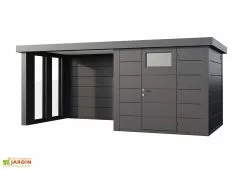 Telluria Abri De Jardin En Métal Avec Auvent Vitré Lounge – 12,5 M²