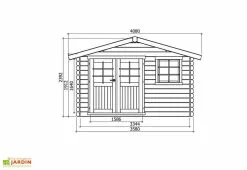 Solid Abri De Jardin Bois Chimay 28 Mm (358x298) Traité En Option 8 Solid Abri De Jardin Bois Chimay 28 Mm (358x298) Traité En Option -Abri et rangement boutique abri jardin bois 28 mm 2 2