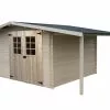 Habrita Abri De Jardin Avec Bûcher En Bois D'Epicéa Brut Vendée 13 M² -Abri et rangement boutique abri jardin bois 330cm 28mm