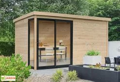 Solid Abri De Jardin En Bois D’épicéa Brut Avec Baie Vitrée - Faro 12,25 M²
