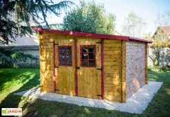 Habrita Abri De Jardin En Bois Avec Toiture 1 Pente 300x300cm (Sens Au Choix) -Abri et rangement boutique abri jardin bois brut toit multidirectionnel 300x300cm 3