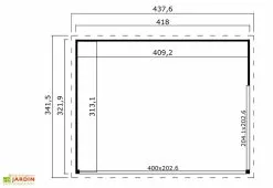 Lasita Abri De Jardin En Bois D’épicéa Brut Domeo 4 Plus (13 M²) -Abri et rangement boutique abri jardin bois domeo 4 plus