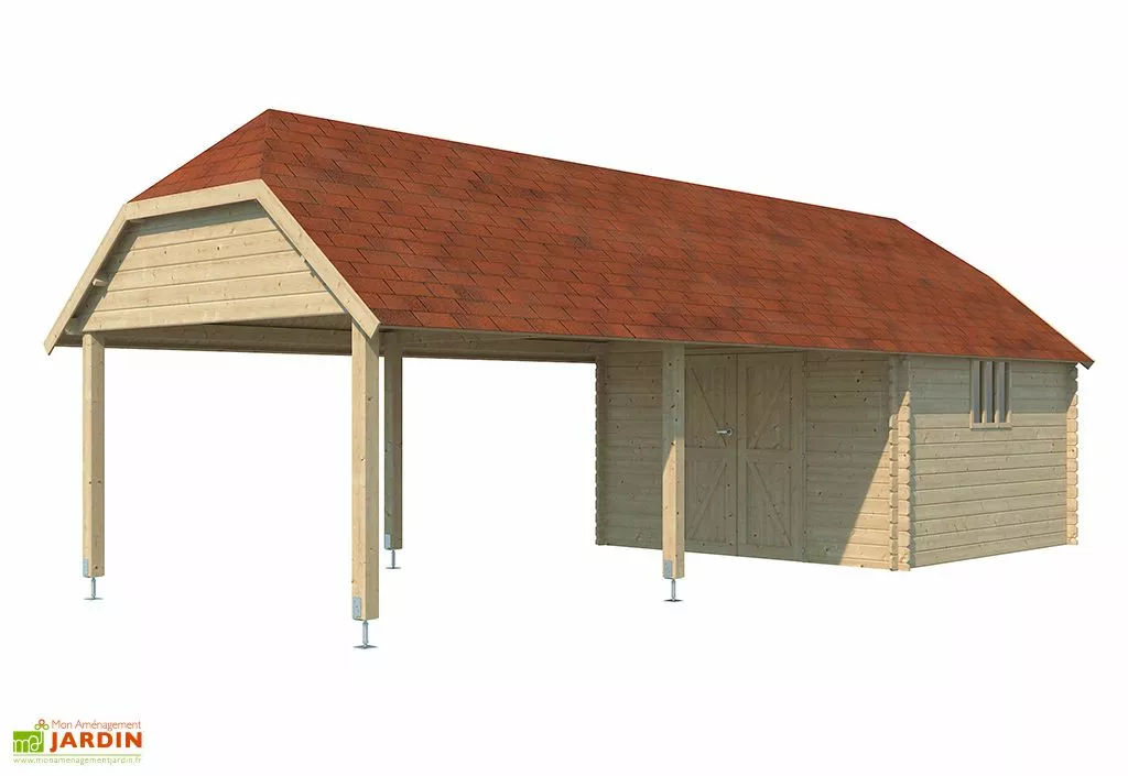 Gardenas Abri De Jardin Bois D’Épicéa Auvent + Toit Shingle Oxford XXL 33 M² 3 Gardenas Abri De Jardin Bois D’Épicéa Auvent + Toit Shingle Oxford XXL 33 M²