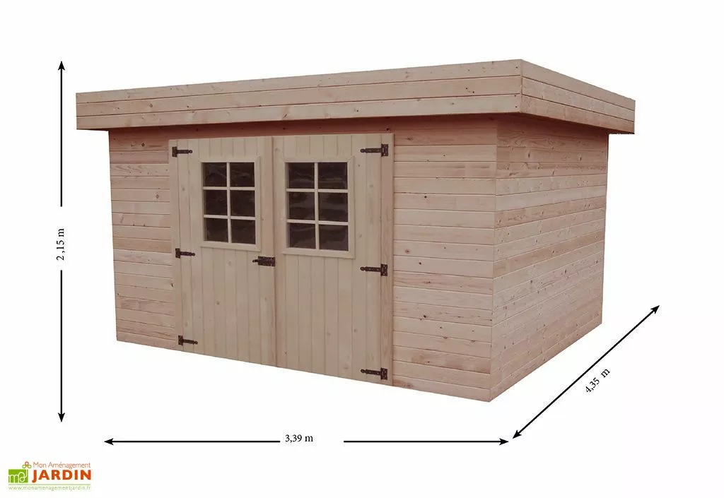 Habrita Abri De Jardin En Bois D’Épicéa Brut 14 M² 5 Habrita Abri De Jardin En Bois D’Épicéa Brut 14 M² – Image 3