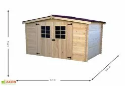 Habrita Abri De Jardin En Bois D’Épicéa Brut 9 M² -Abri et rangement boutique abri jardin bois epicea brut 9 m