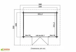 Lasita Abri De Jardin En Bois D’Épicéa Brut Barbados Mini 7 M² -Abri et rangement boutique abri jardin bois epicea brut barbados mini 7 m 2