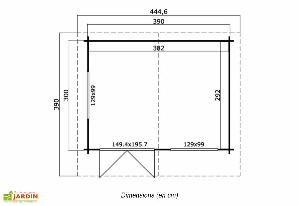 Lasita Abri De Jardin En Bois D’Épicéa Brut Norderney 2 (11 M²) 5 Lasita Abri De Jardin En Bois D’Épicéa Brut Norderney 2 (11 M²) – Image 3