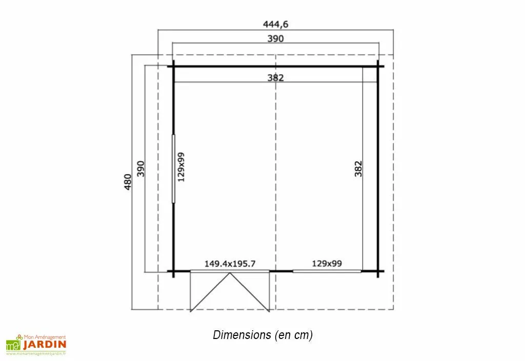 Lasita Abri De Jardin En Bois D’Épicéa Brut Norderney 3 (14 M²) 5 Lasita Abri De Jardin En Bois D’Épicéa Brut Norderney 3 (14 M²) – Image 3