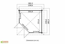 Lasita Abri De Jardin En Bois D’Épicéa Brut Oban 40 (4 M²) -Abri et rangement boutique abri jardin bois epicea brut oban 40 4 m 2