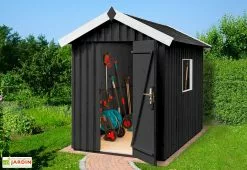 Weka Abri De Jardin En Bois D’Épicéa Traité 348 T1 Anthracite – 2,7 M²