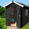 Weka Abri De Jardin En Bois D’Épicéa Traité 348 T2 Anthracite – 3,9 M² -Abri et rangement boutique abri jardin bois epicea traite 348 t2 anthracite 39m