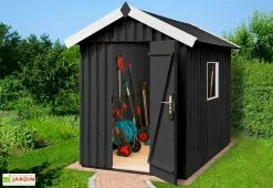 Weka Abri De Jardin En Bois D’Épicéa Traité 348 T2 Anthracite – 3,9 M²