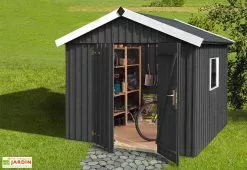 Weka Abri De Jardin En Bois D’Épicéa Traité 349 T3 Anthracite – 5,9 M²