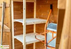 Habrita Armoire De Jardin En Bois Traité THT Avec étagères 1,76 X 1,84 M -Abri et rangement boutique abri jardin bois epicea traite etageres 11m 2