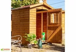 Habrita Abri De Jardin En Bois Traité THT Avec Plancher 2,5 M² -Abri et rangement boutique abri jardin bois epicea traite plancher 25m 2