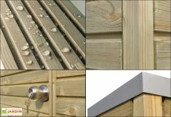 Gardenas Abri De Jardin En Bois D’épicéa Traité + Extension Qube 12 M² -Abri et rangement boutique abri jardin bois epicea traite qube 12m2