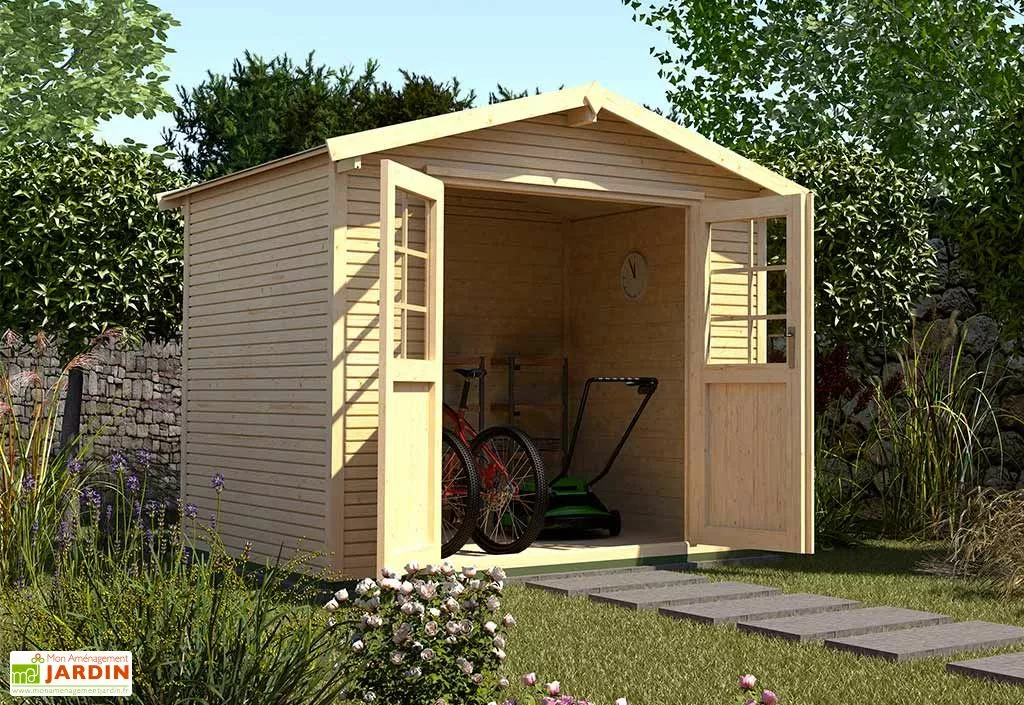 Abri De Jardin En Bois D’Épicéa WekaLine 4,9 M² (3 Coloris) 6 Abri De Jardin En Bois D’Épicéa WekaLine 4,9 M² (3 Coloris) – Image 4