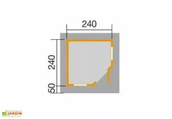 Weka Abri Design Fides 1 (Plusieurs Tailles) 28mm -Abri et rangement boutique abri jardin bois fides 240