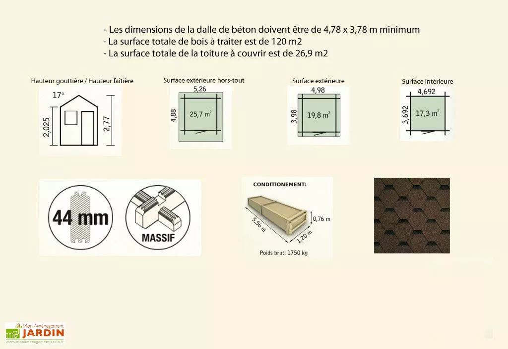 Galanis Abri De Jardin Bois Murier (498x398x277) 44 Mm 6 Galanis Abri De Jardin Bois Murier (498x398x277) 44 Mm – Image 4