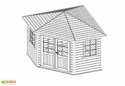 Solid Abri De Jardin Bois Nancy 28mm (305x305cm) -Abri et rangement boutique abri jardin bois nancy