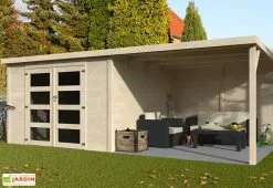 Décor Et Jardin Abri De Jardin En Bois De Sapin Brut Avec Auvent Délices 17,4 M²