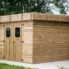 Habrita Abri De Jardin En Bois D’épicéa Traité Toit Bac Acier Thalasso – 9 M² -Abri et rangement boutique abri jardin bois toit plat thalasso