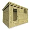 Abri Français Abri De Jardin En Bois De Pin Traité Et Toiture Bac Acier – 8,3 M² -Abri et rangement boutique abri jardin bois traite porte vitree