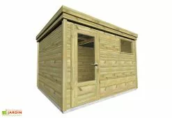 Abri Français Abri De Jardin En Bois De Pin Traité Et Toiture Bac Acier – 8,3 M²