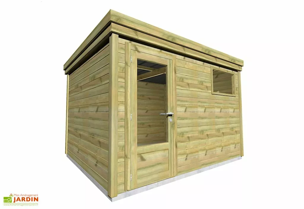 Abri Français Abri De Jardin En Bois De Pin Traité Et Toiture Bac Acier – 8,3 M² 3 Abri Français Abri De Jardin En Bois De Pin Traité Et Toiture Bac Acier – 8,3 M²