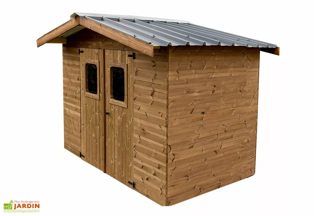 Habrita Abri De Jardin En Bois D’épicéa Traité Toit Bac Acier Thermabri – 5,05 M² 3 Habrita Abri De Jardin En Bois D’épicéa Traité Toit Bac Acier Thermabri – 5,05 M²