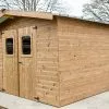 Habrita Abri De Jardin En Bois D’épicéa Traité Toit Bac Acier Thermabri – 9 M² -Abri et rangement boutique abri jardin bois traite thermabri 9 m 2
