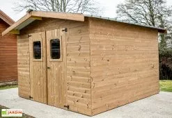 Habrita Abri De Jardin En Bois D’épicéa Traité Toit Bac Acier Thermabri – 9 M²